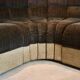 Midcentury seventies ‘snake harmonica’ modular sofa