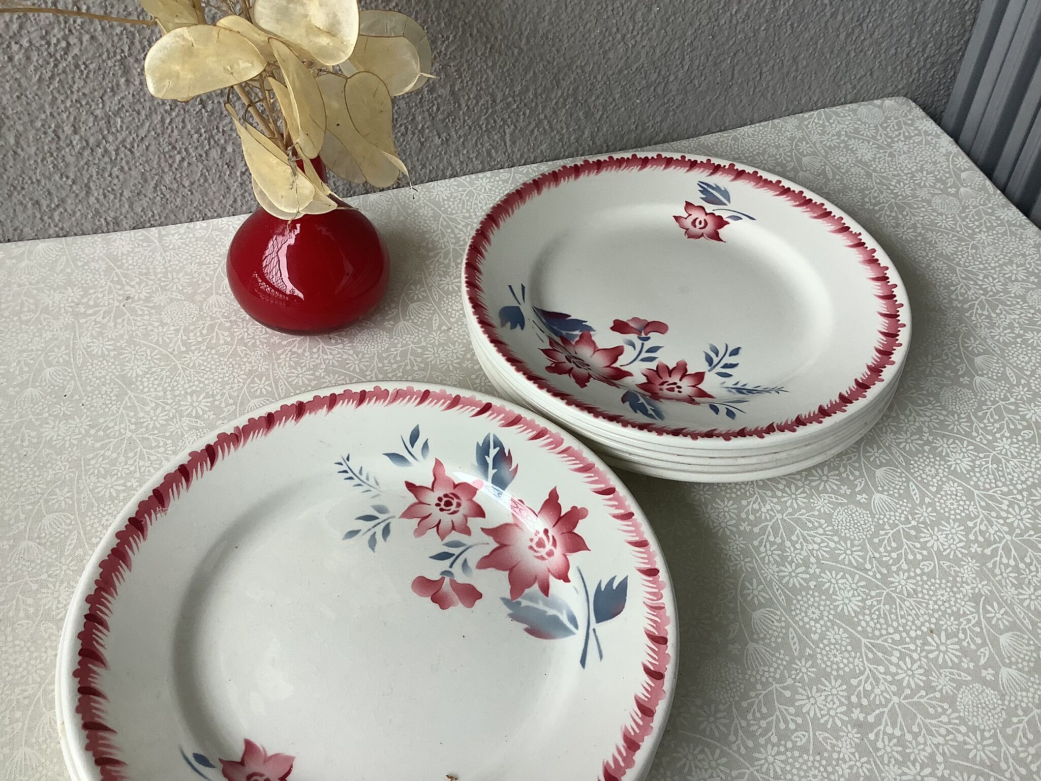 Digoin Sarreguemines dessert plates