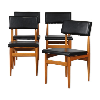 Suite of 4 vintage chairs, Czech manufacture, 1970