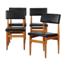 Suite of 4 vintage chairs, Czech manufacture, 1970