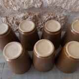 Set of 7 glasses and their Grespot Digoin stoneware decanter