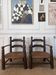 Paire de fauteuils en bois et paille  Charles Dudouyt 