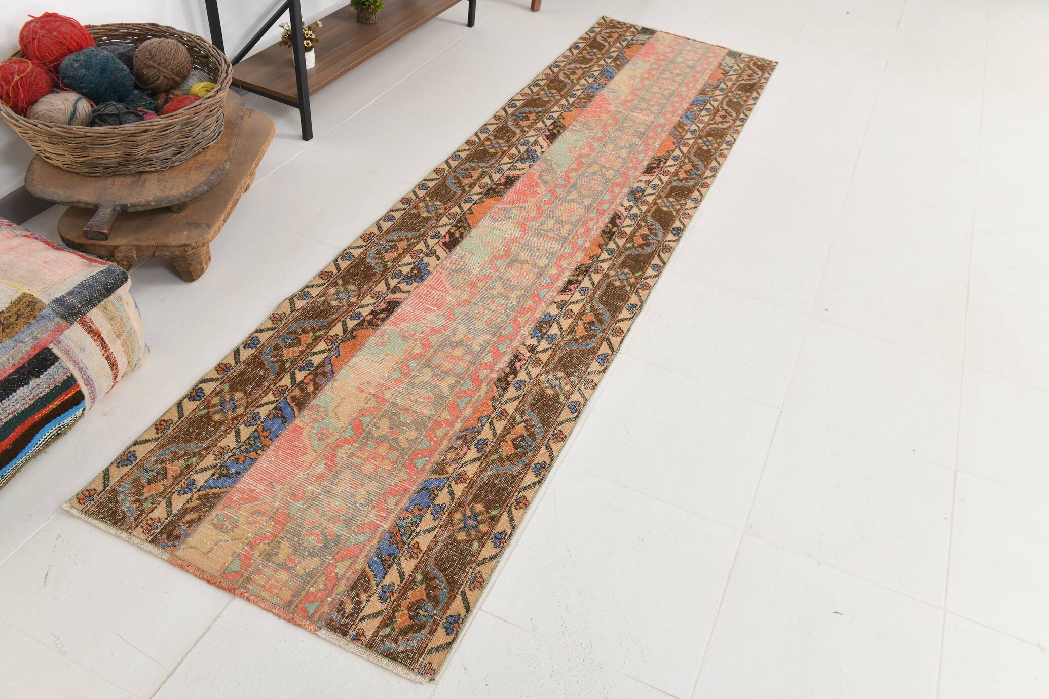 3x10 Multicolor Vintage Runner Rug