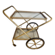 Vintage bar cart in brass and glass – 1960s