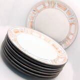 Set of 8 plates, 5 desserts and 3 hollow collection Maille de Niderviller