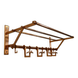 Copper cloakroom coat rack, 1930