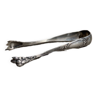 Solid silver sugar tongs with claws