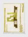 Ecru Beni Ouarain Berber rug with green patterns, 2.48x1.67m