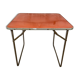 Folding orange camping table Chantazur Lafuma 70s