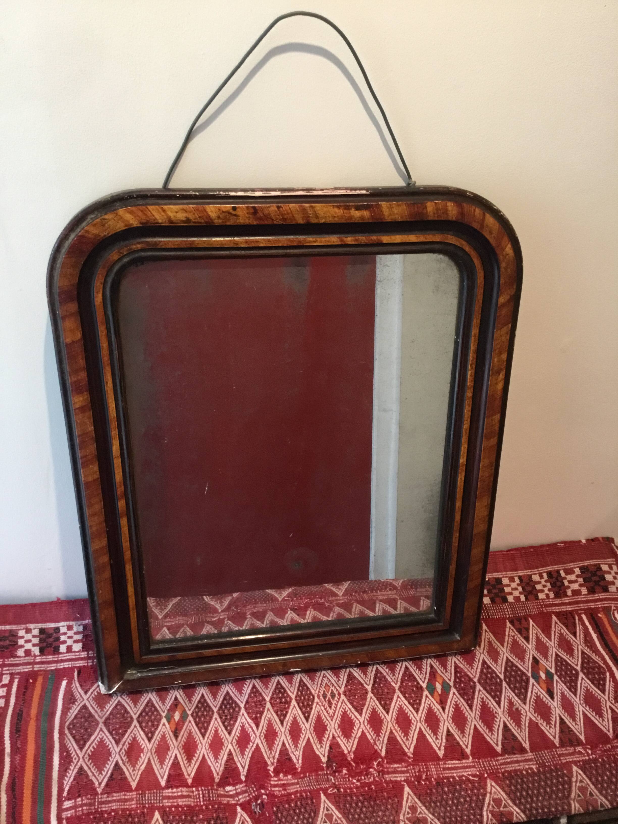 Wooden mirror in Louis Philippe style