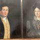 Duo portraits of a young couple painting on oil