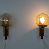 Pair of 2 wall lamps by Svend Mejlstrom, 1960s