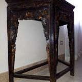 Ancienne console chinoise en bois laqué, chine dynastie qing