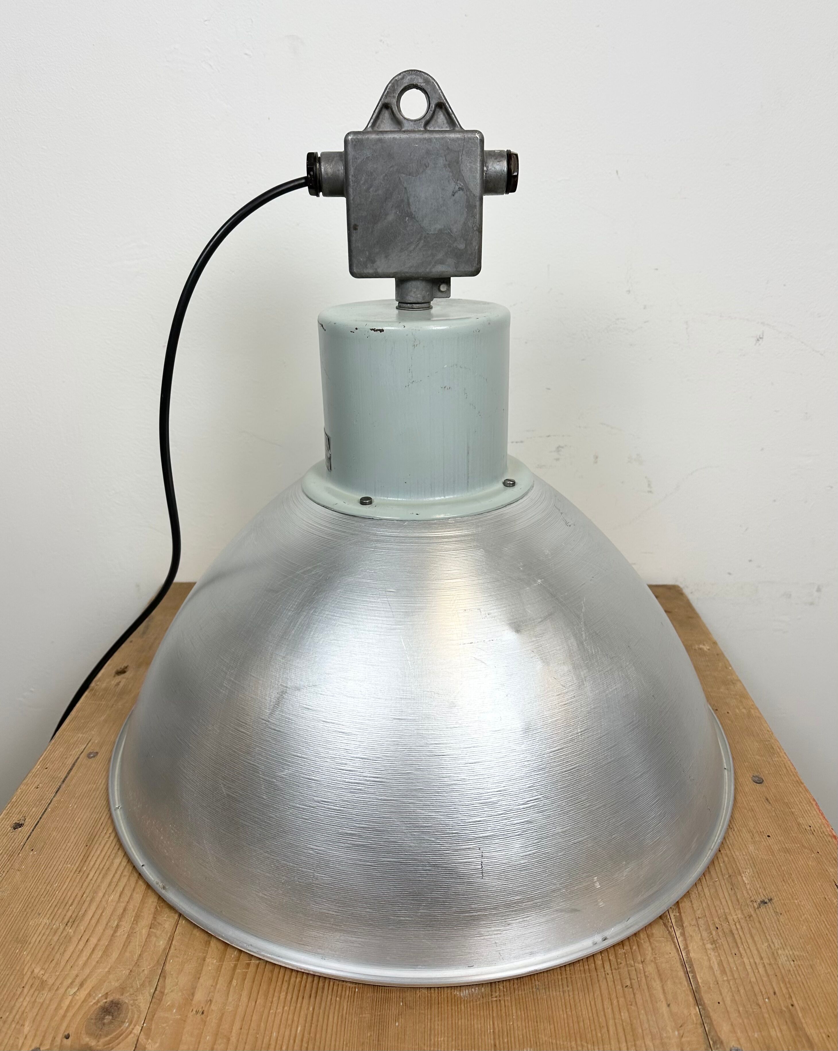 Industrial aluminium pendant light from Elektrosvit, 1960s