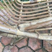 Pair of vintage rattan armchairs