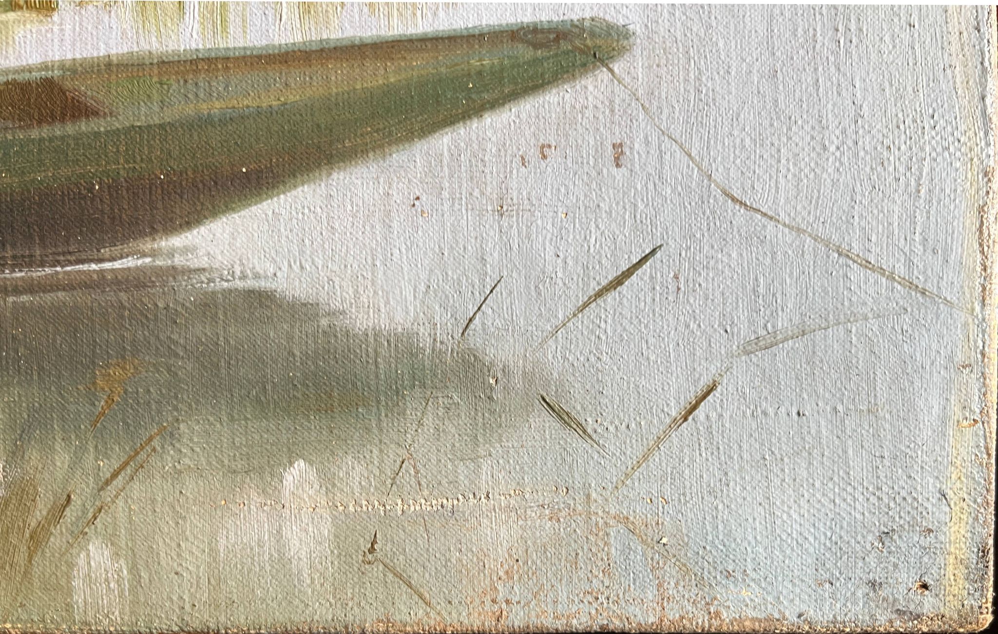 Tableau HST "Landscape by the Water with Cows" signed Paul Nicolet (20th century)