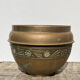 Pot cover in brass chiseled 1960 art nouveau