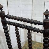 Chair in turned wood and rosewood veneer, early 20th century