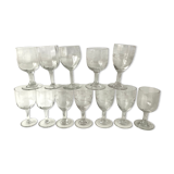 12 mismatched glasses