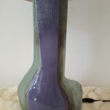 Ceramic foot-laying lamp and lampshade with colored patterns