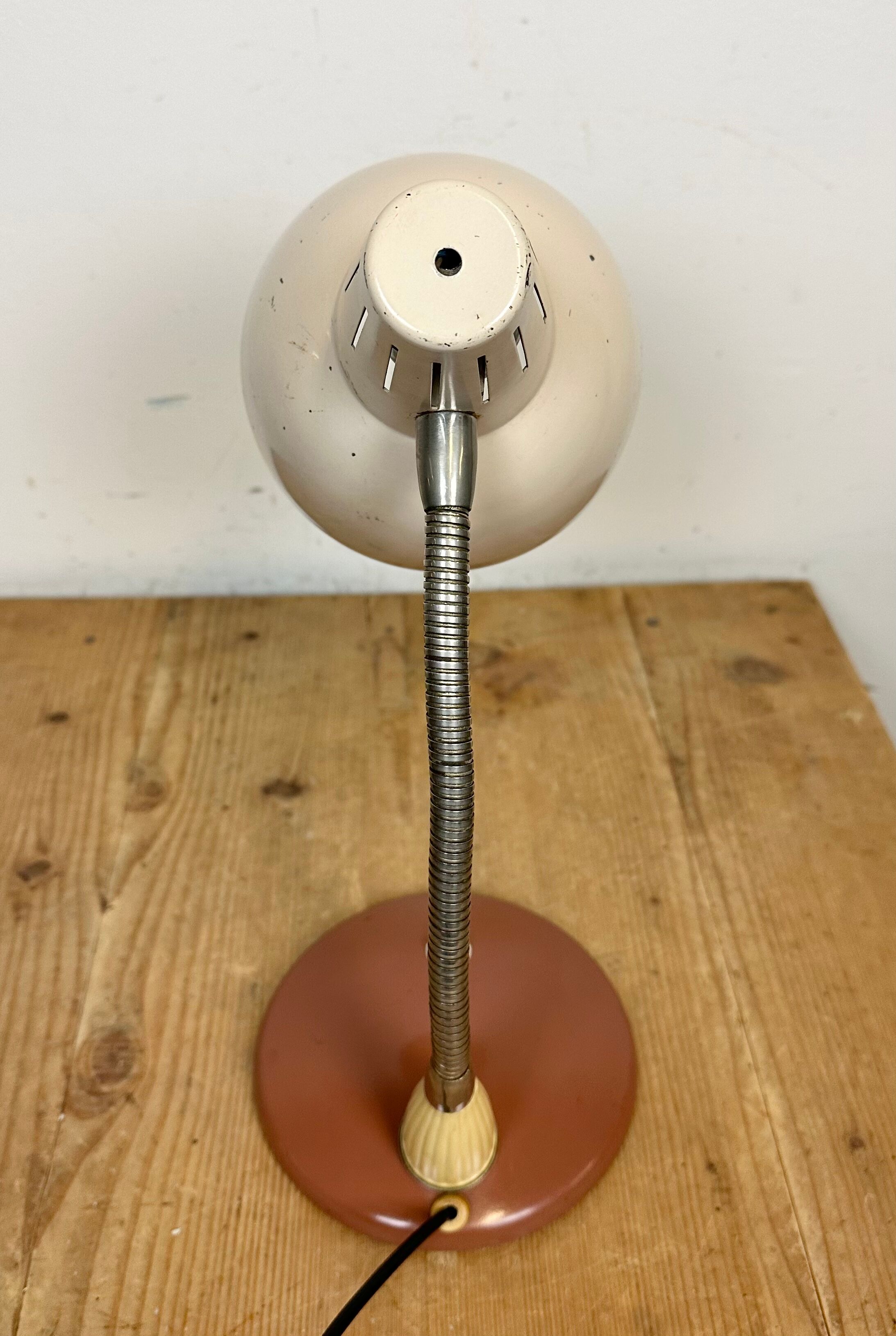 Vintage Industrial Gooseneck Table Lamp, 1960s