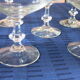 6 champagne or cocktail glasses in transparent glass in very good condition.
