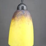 Important Double-Headed Lamp, Wrought Iron by Schneider, France, c. 1920