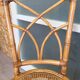 Bamboo and leather chair - 1960s - vintage - mid-century