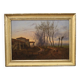 Antique French Painting Landscape From 19th Century