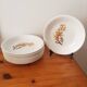 Set of 12 Magnolias hollow plates from Moulin des Loups
