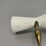 brass and metal diabolo stilnovo style theatre wall light, italy 1950s