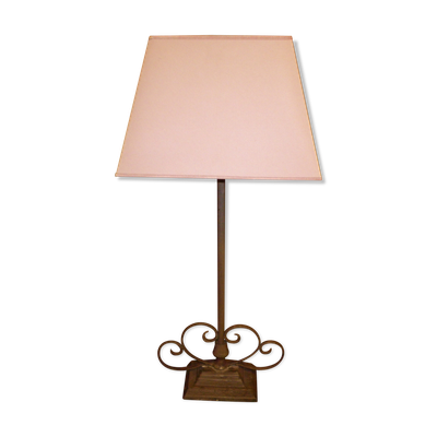 Lampe de salon/burau à poser en fer forgé années 70
