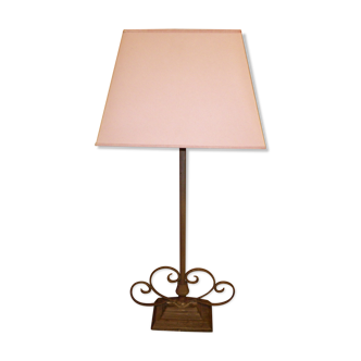 Lampe de salon/burau à poser en fer forgé années 70