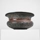 Cache-pot rond ottoman antique en cuivre gravé, vers 1850