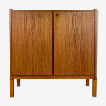 Slim teak cabinet swedish midcentury 1960s