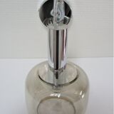 Sconce chrome and smoked glass vintage design 70s