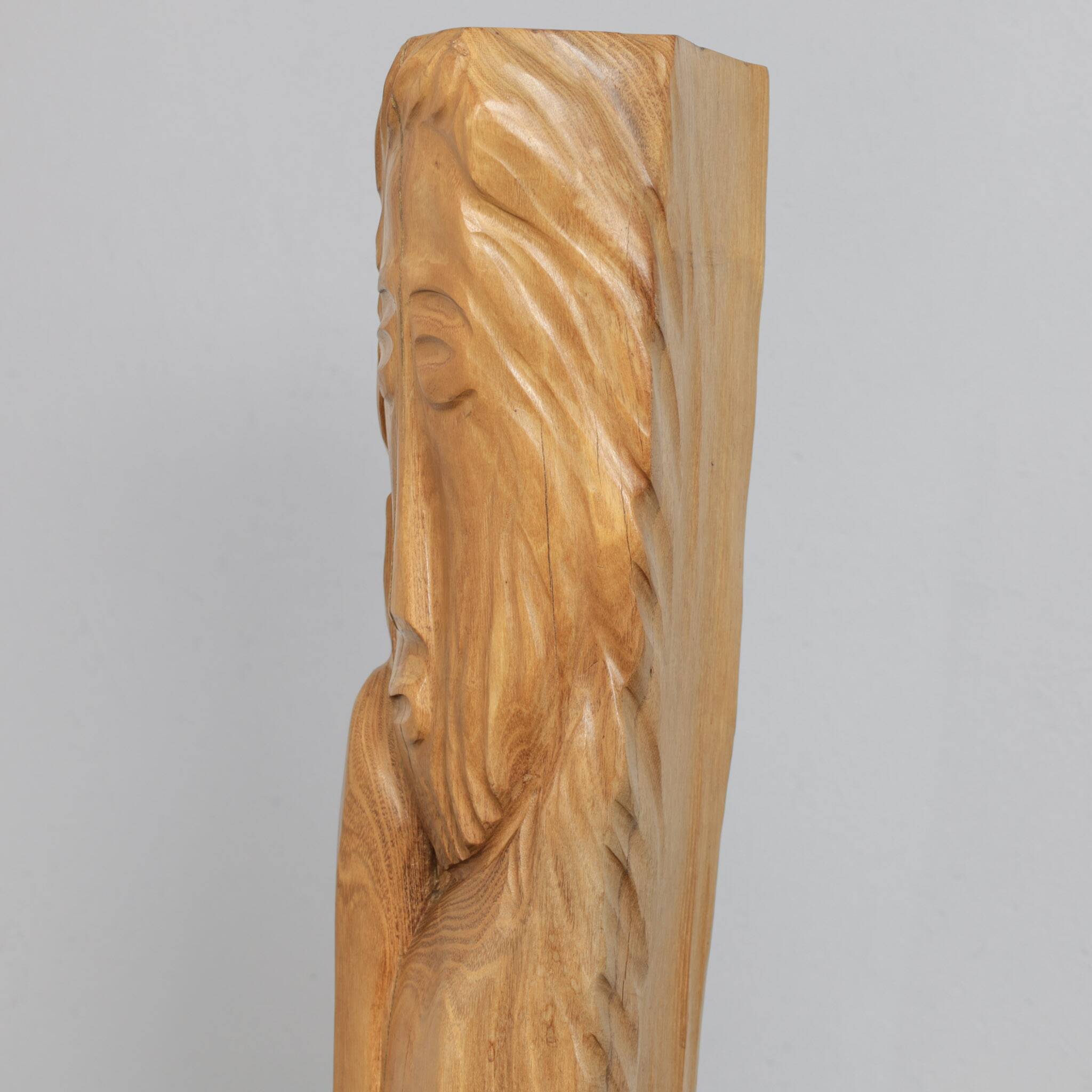 Monumental hand-carved oak sculpture, Belgium, 1970s