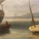 19th century oil on canvas, Low Tide, Framed Seascape