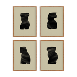 4 giclee prints. Abstract wall art set of four, A3