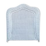 White rattan headboard