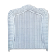 White rattan headboard