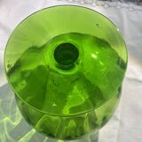 Green shower stand vase with melon rib effect