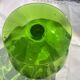 Green shower stand vase with melon rib effect