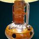 Vintage amphora solar lamp in ceramic with double lighting.