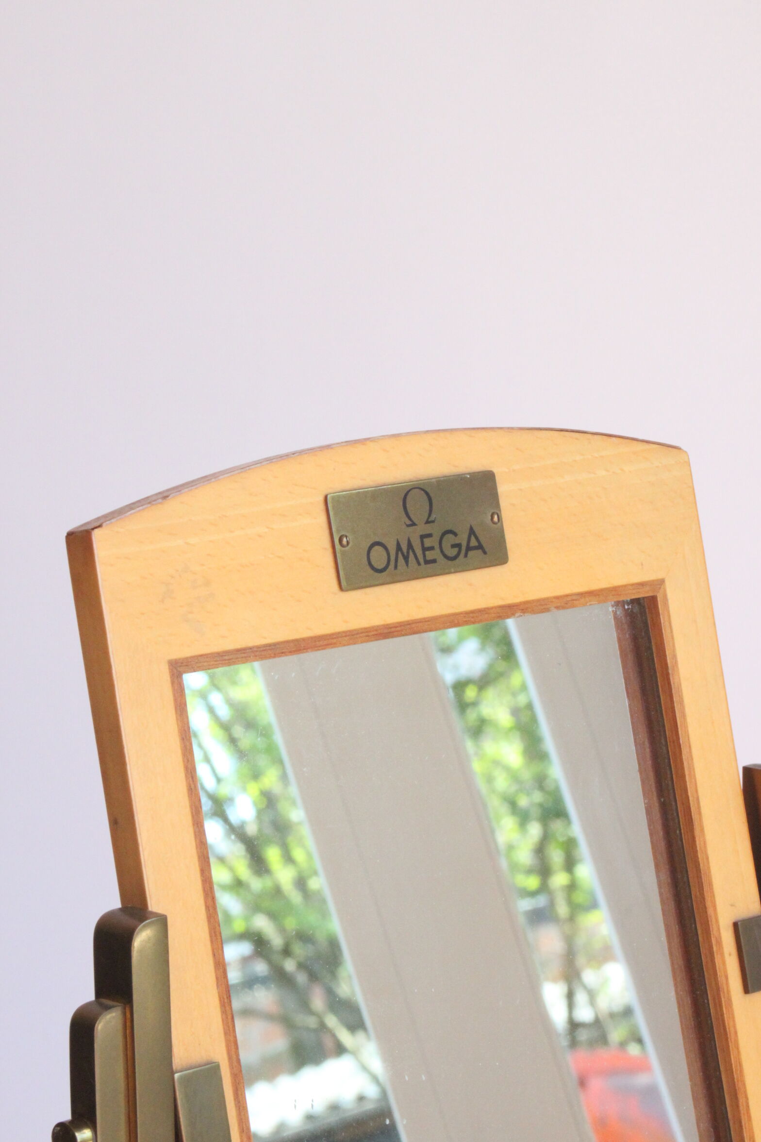 Omega dealers boutique mirror, Switzerland 1940s.