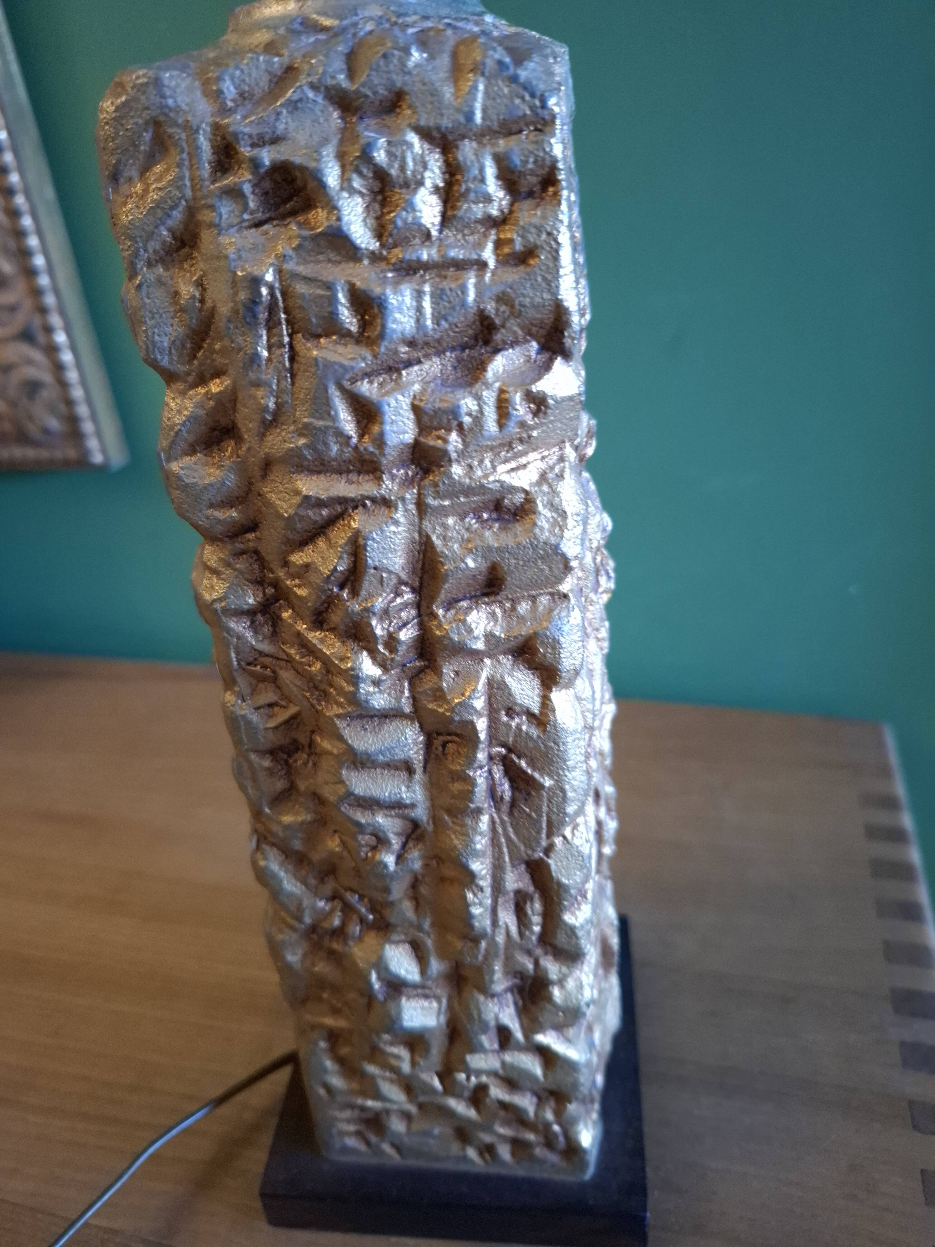 Vintage 80's lamp in gold metal