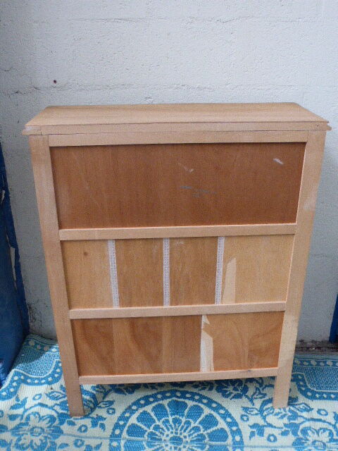 Bibus, small library, vintage raw wood 1960/70