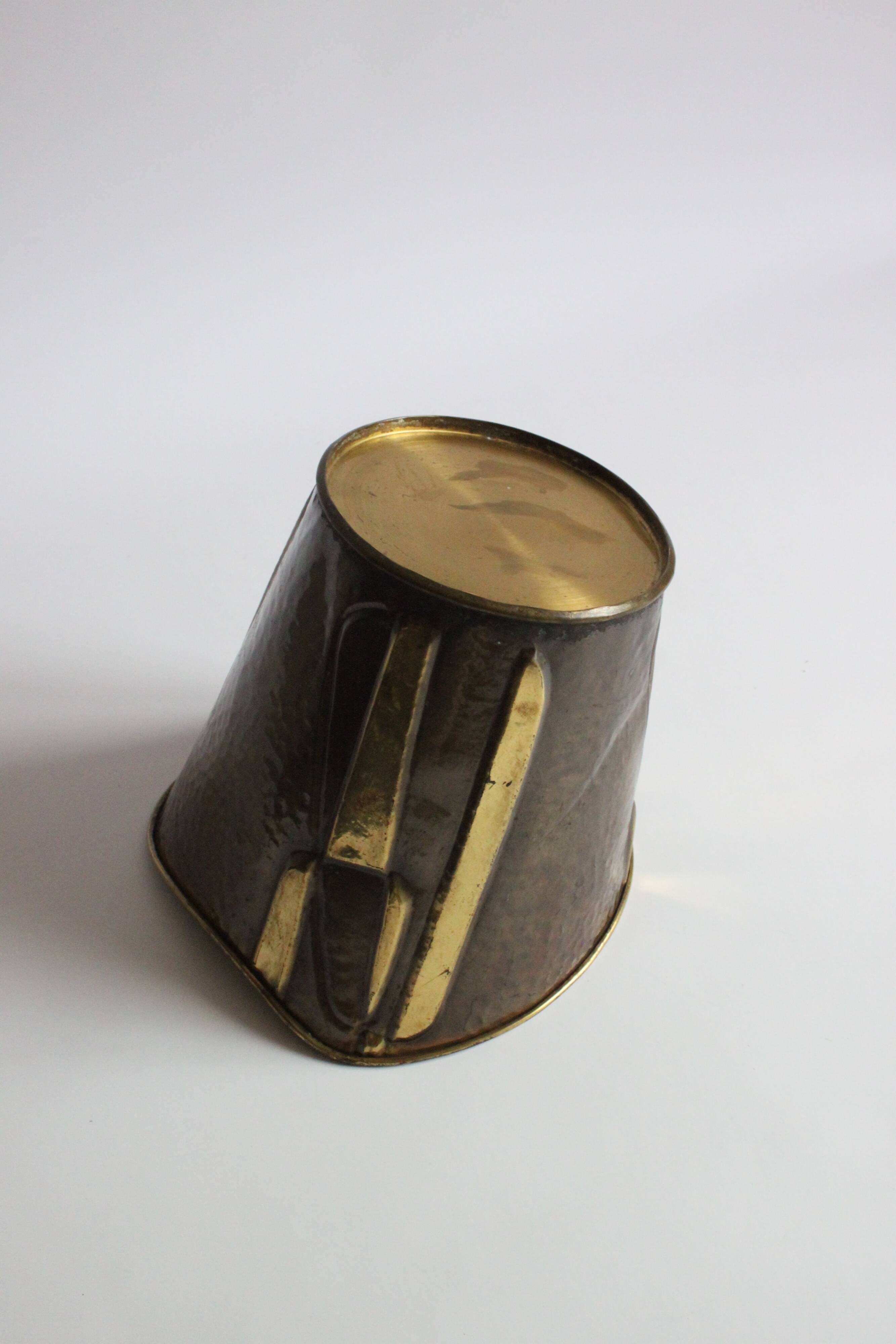 Modernist copper cachepot, 1950s.