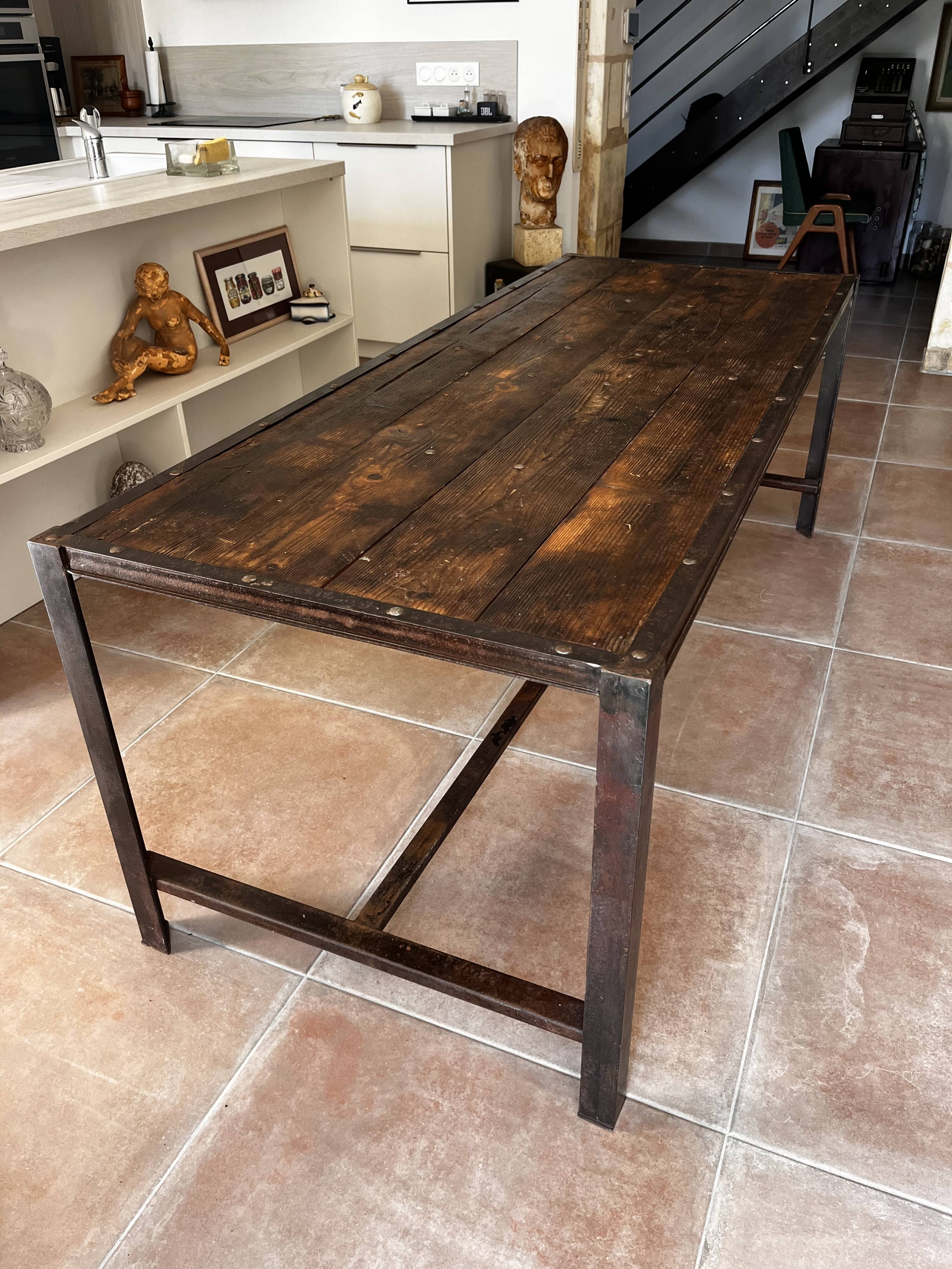 Industrial table 200x79