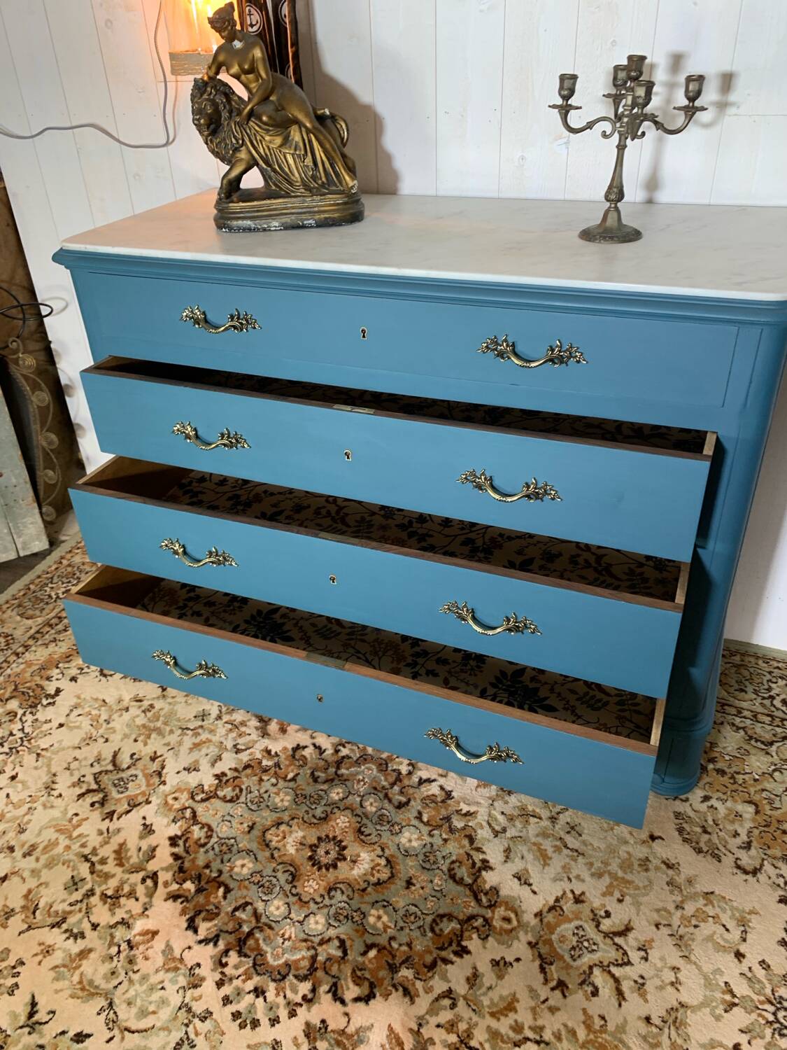 Commode plateau marbre